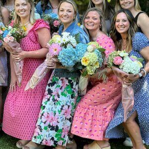 Tommy Hilfiger Women's Isla Floral Smocked Midi Dress White Size 4